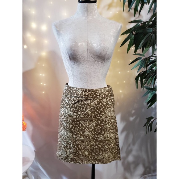 RipSkirt Dresses & Skirts - RipSkirt Hawaii Paia Maui Tropical Length 2 Wrap Skirt Womens Size S Beach Brown